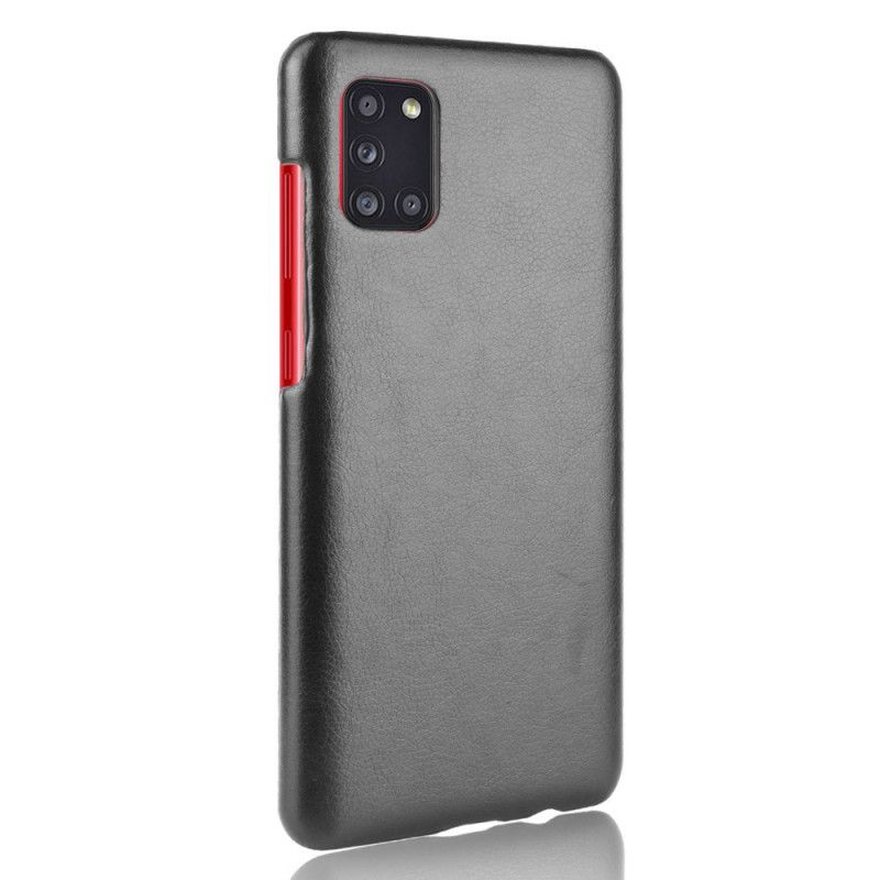 Cover Samsung Galaxy A31 Sort Lychee-Lædereffekt