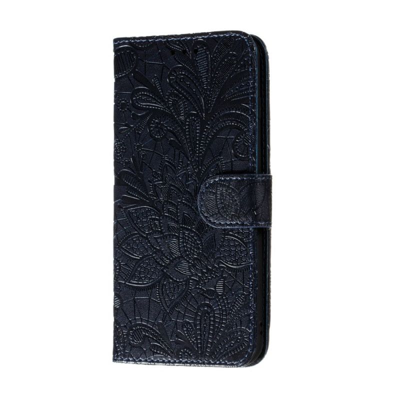 Flip Cover Læder for Samsung Galaxy A31 Grå Tribal Thong Blomster