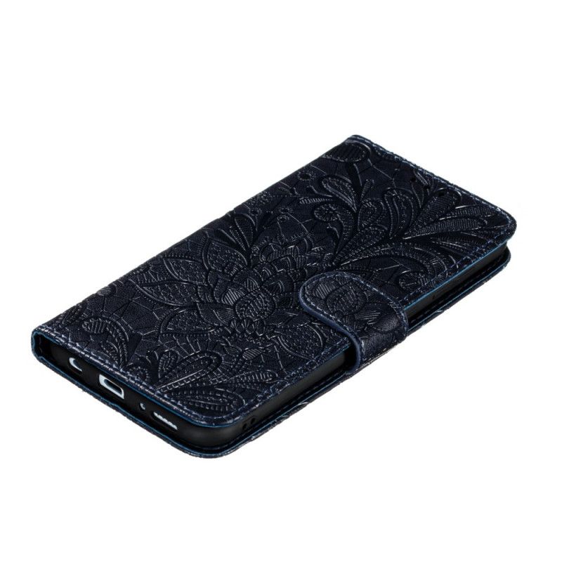 Flip Cover Læder for Samsung Galaxy A31 Grå Tribal Thong Blomster