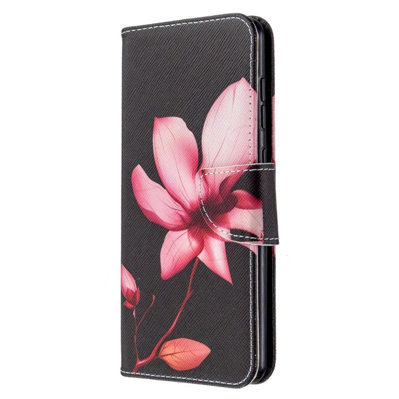 Flip Cover Læder for Samsung Galaxy A31 Lyserød Blomst