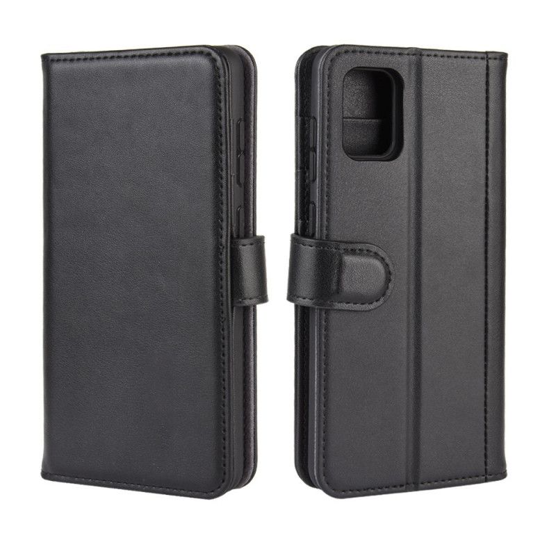 Flip Cover Læder for Samsung Galaxy A31 Sort Delt Læder