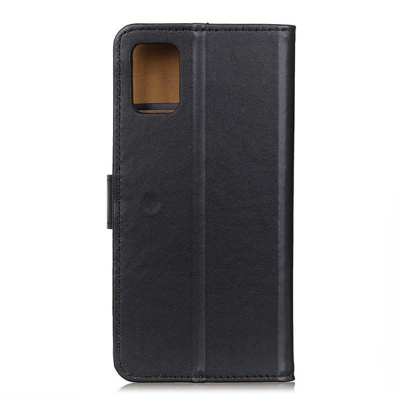 Flip Cover Læder for Samsung Galaxy A31 Sort Simpelt Kunstlæder