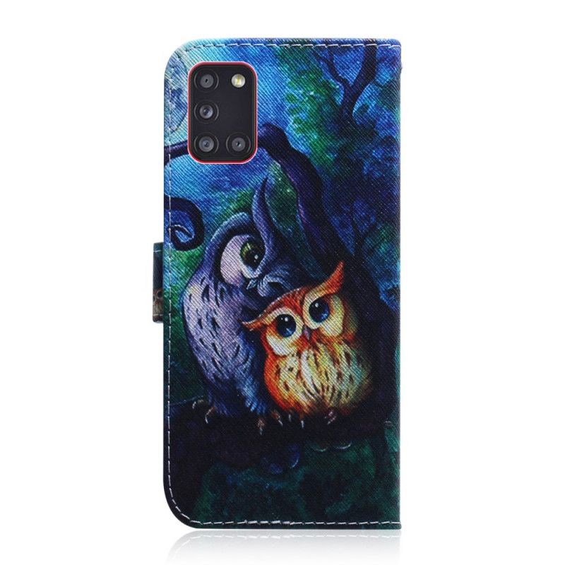 Flip Cover Læder for Samsung Galaxy A31 Ugelmaleri