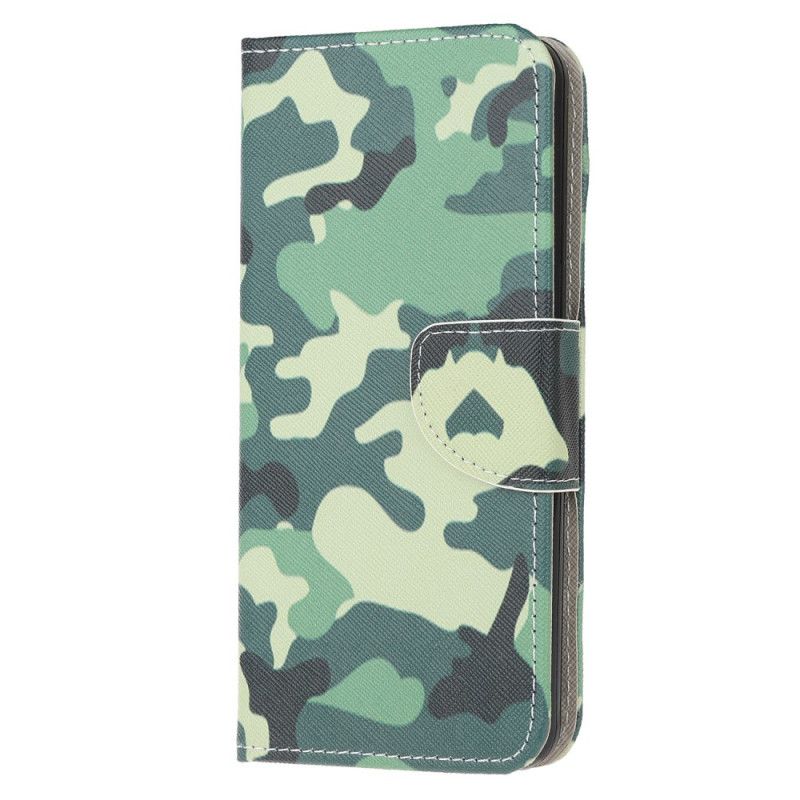 Flip Cover Læder Samsung Galaxy A31 Militær Camouflage Original