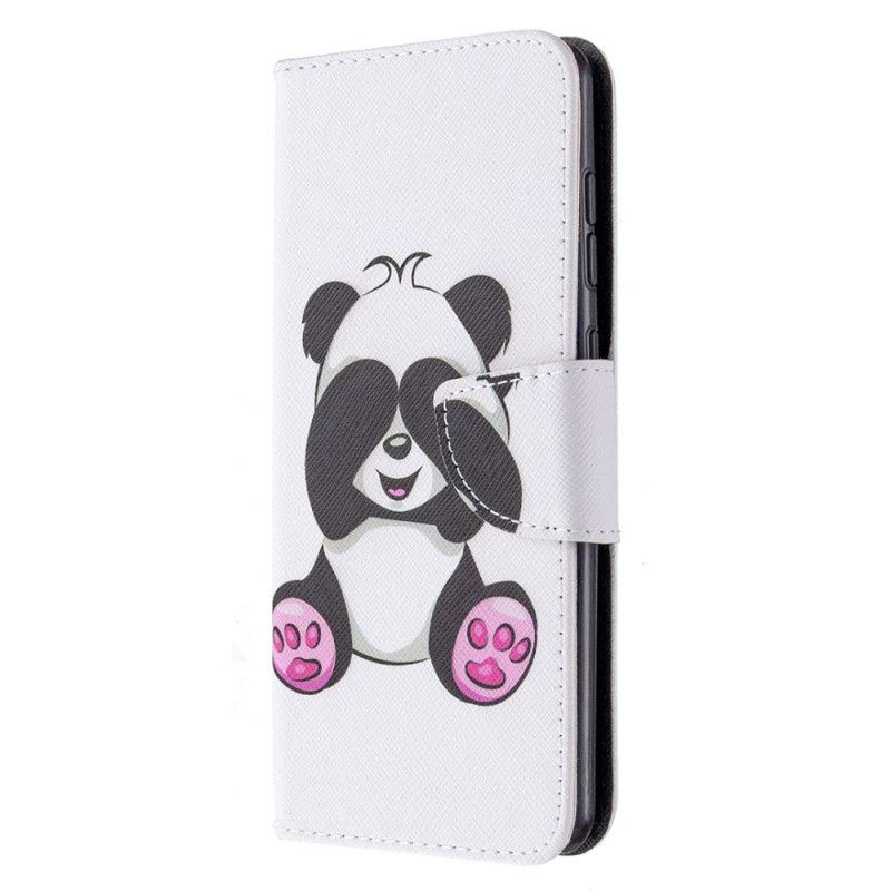 Flip Cover Læder Samsung Galaxy A31 Sjov Panda