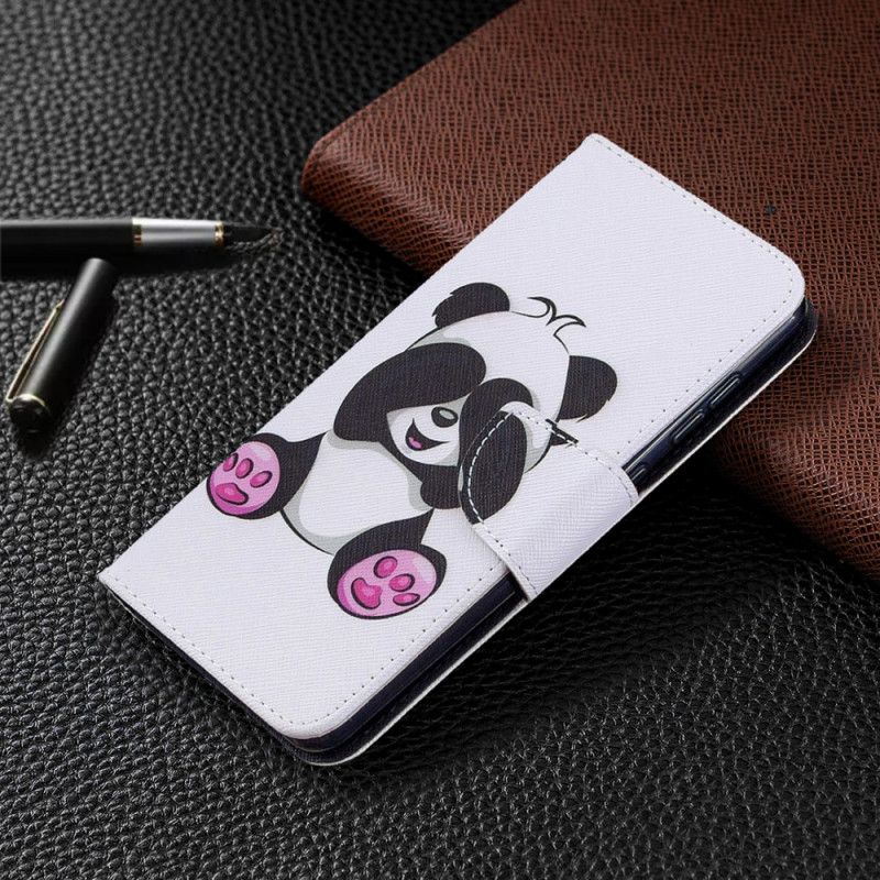 Flip Cover Læder Samsung Galaxy A31 Sjov Panda