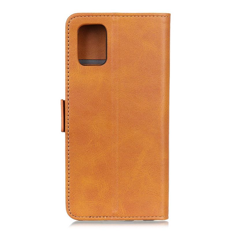 Flip Cover Læder Samsung Galaxy A31 Sort Dobbelt Flap