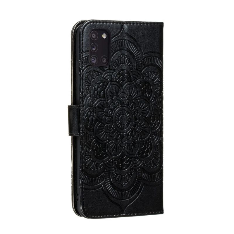 Flip Cover Læder Samsung Galaxy A31 Sort Fuld Mandala