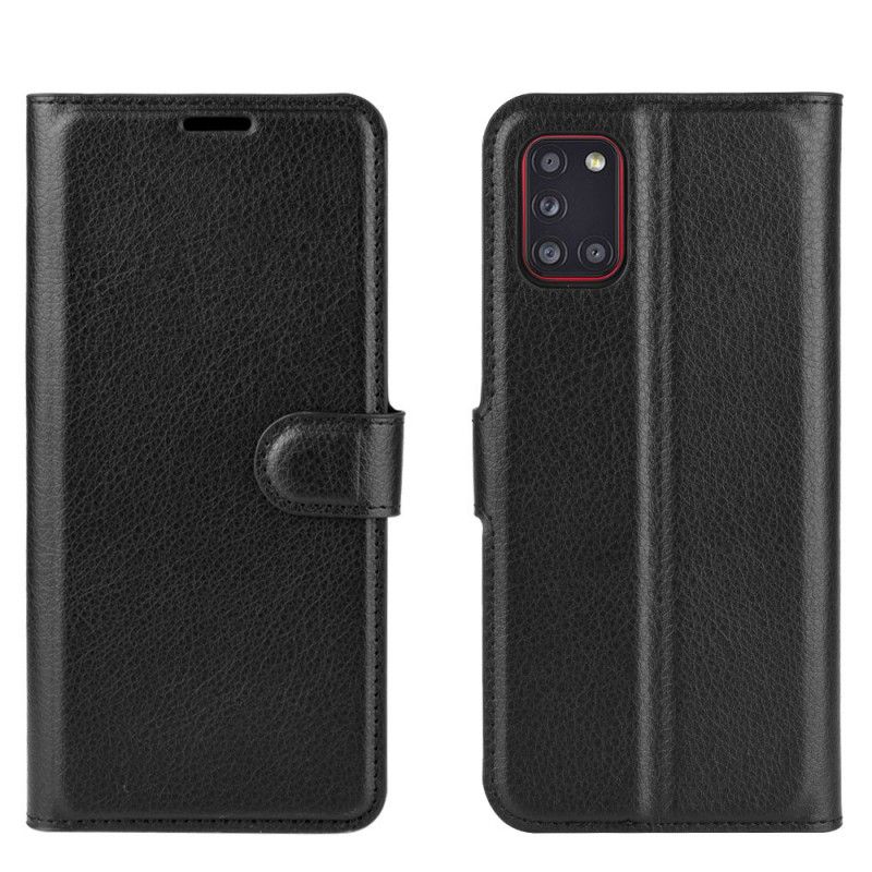 Flip Cover Læder Samsung Galaxy A31 Sort Klassisk