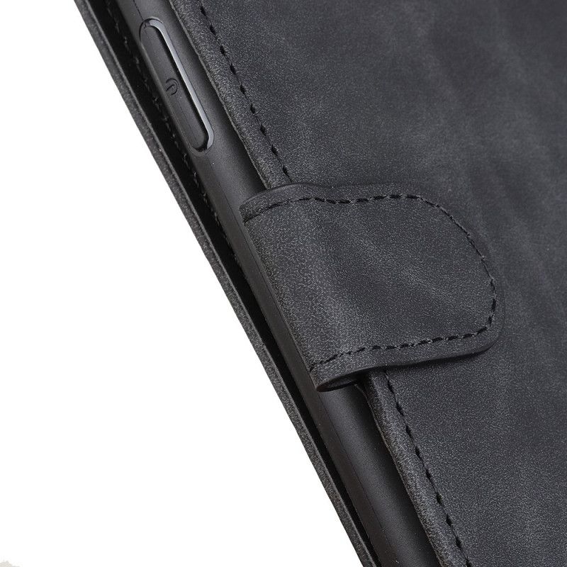 Flip Cover Læder Samsung Galaxy A31 Sort Vintage Khazneh Læder Effekt Original