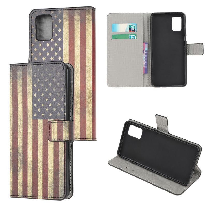 Flip Cover Læder Samsung Galaxy A31 Usa Flag Beskyttelse