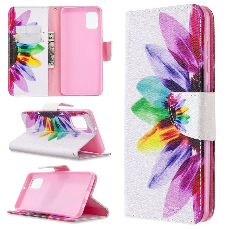 Flip Cover Samsung Galaxy A31 Akvarelblomst