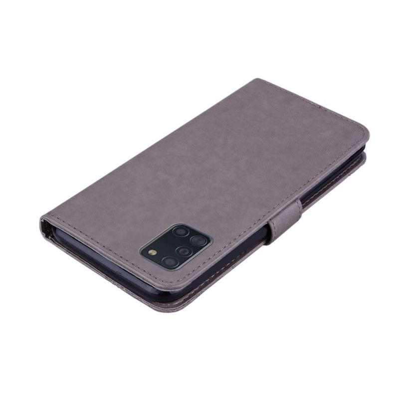 Flip Cover Samsung Galaxy A31 Grå Uglemandala Og Charme