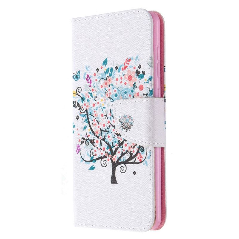 Flip Cover Samsung Galaxy A31 Mobilcover Blomstret Træ