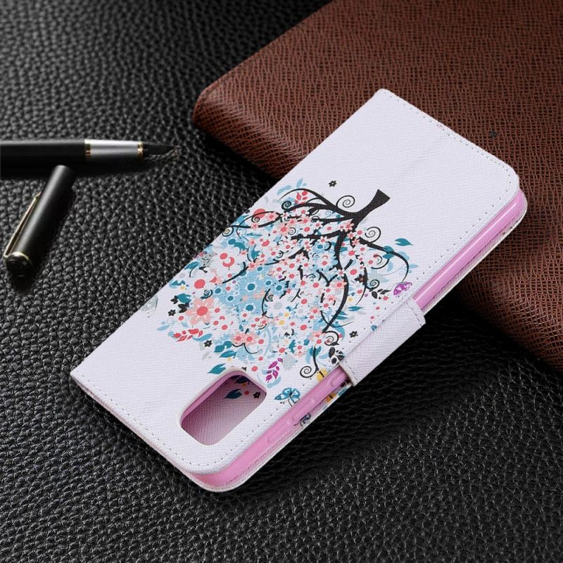 Flip Cover Samsung Galaxy A31 Mobilcover Blomstret Træ