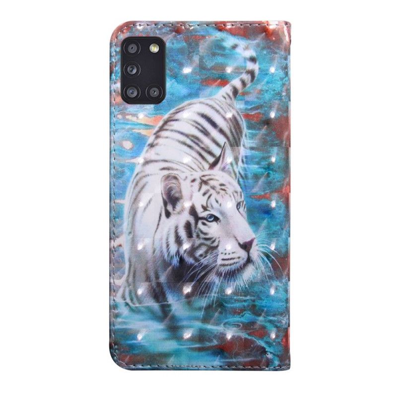 Flip Cover Samsung Galaxy A31 Mobilcover Tiger I Vandet