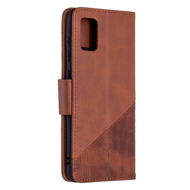 Flip Cover Samsung Galaxy A31 Sort Klassisk Krokodillehudeffekt