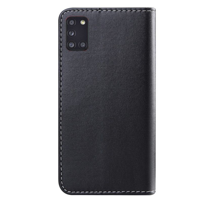 Flip Cover Samsung Galaxy A31 Sort Tricolour Læder Effekt