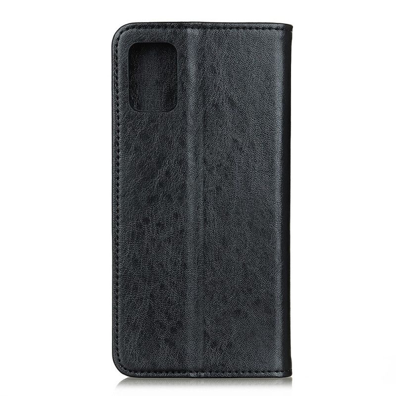 Læder Cover Samsung Galaxy A31 Sort Elegant Split Lychee Læder