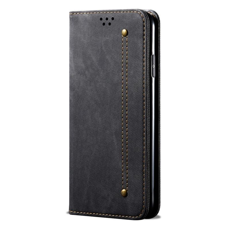 Læder Cover Samsung Galaxy A31 Sort Jeansstof