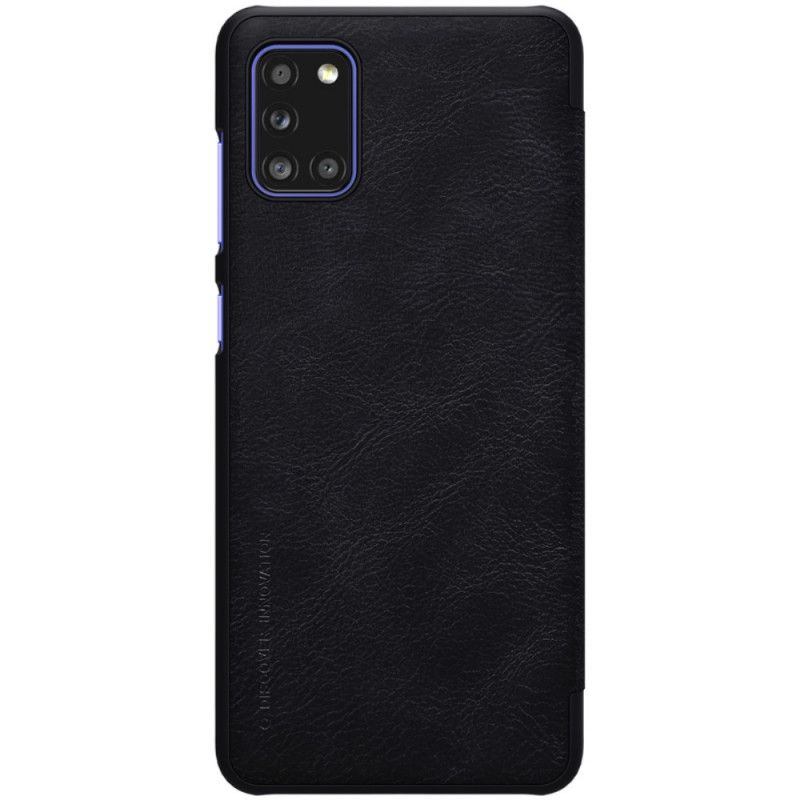 Læder Cover Samsung Galaxy A31 Sort Nillkin Qin-Serie