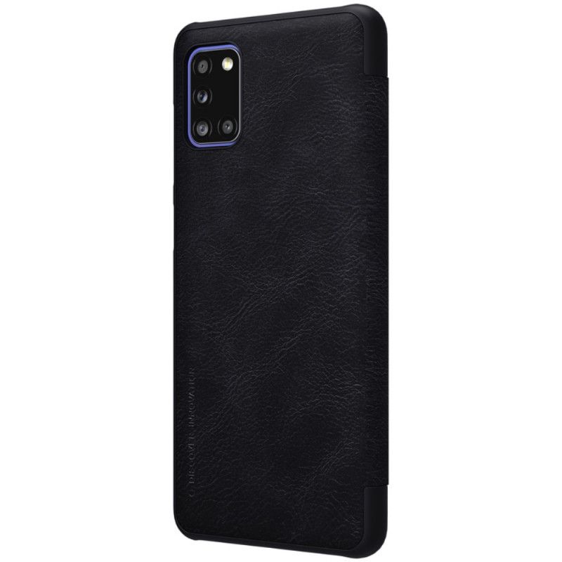 Læder Cover Samsung Galaxy A31 Sort Nillkin Qin-Serie