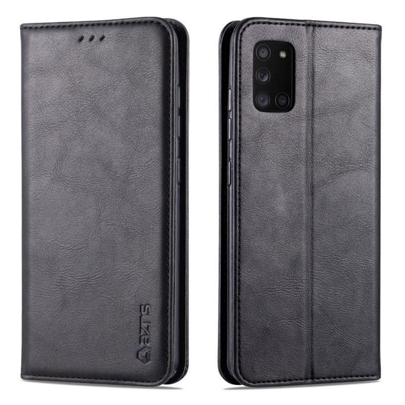 Læder Cover Samsung Galaxy A31 Sort Retro Azns Original