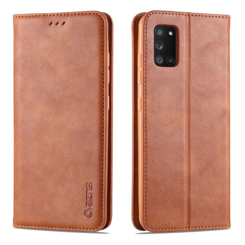 Læder Cover Samsung Galaxy A31 Sort Retro Azns Original