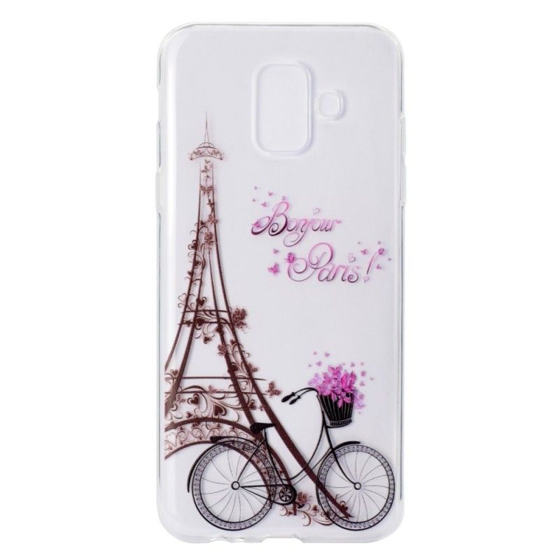 Cover for Samsung Galaxy A6 Gennemsigtig Hej Paris