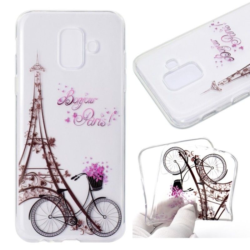 Cover for Samsung Galaxy A6 Gennemsigtig Hej Paris