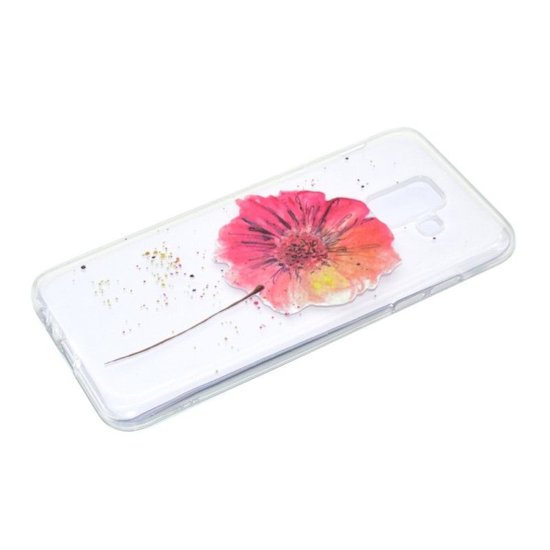 Cover Samsung Galaxy A6 Gennemsigtig Akvarelvalmue Original