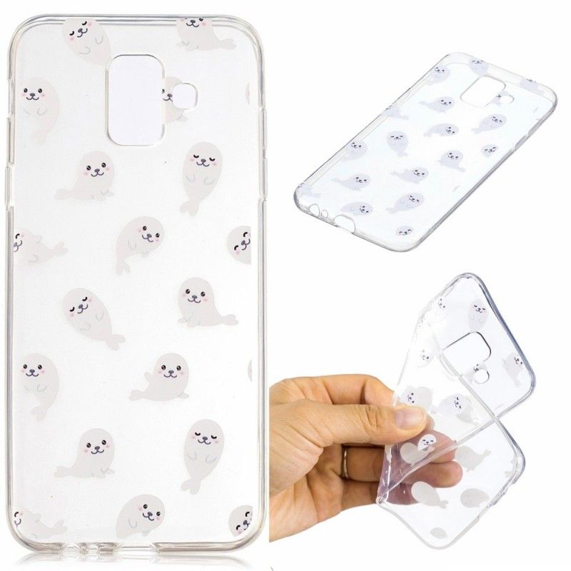 Cover Samsung Galaxy A6 Gennemsigtig Sjov Løver