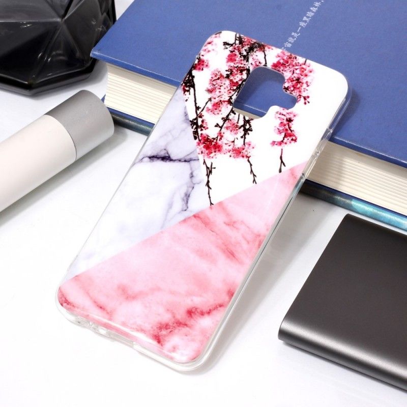 Cover Samsung Galaxy A6 Marmoreret Blomme