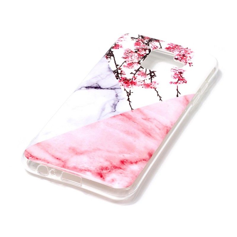 Cover Samsung Galaxy A6 Marmoreret Blomme