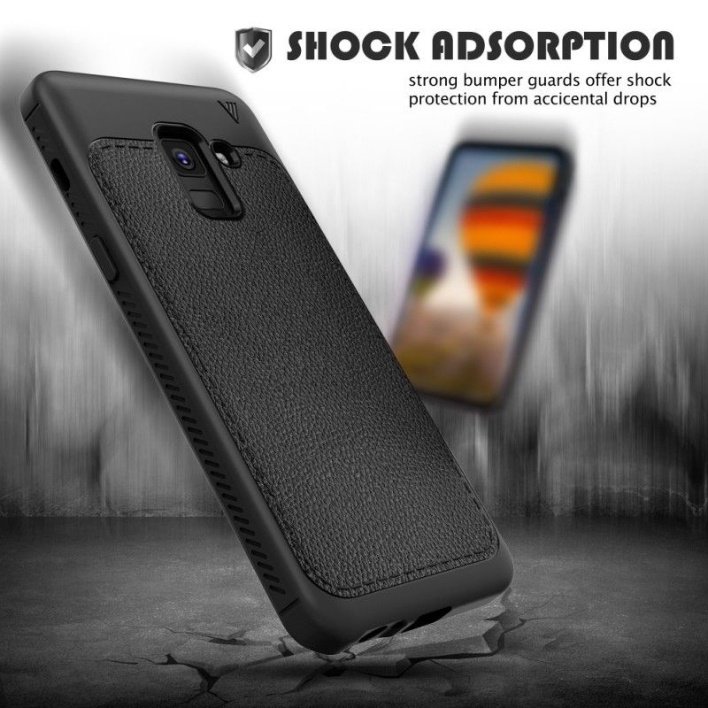 Cover Samsung Galaxy A6 Rød Premium Lædereffekt Original