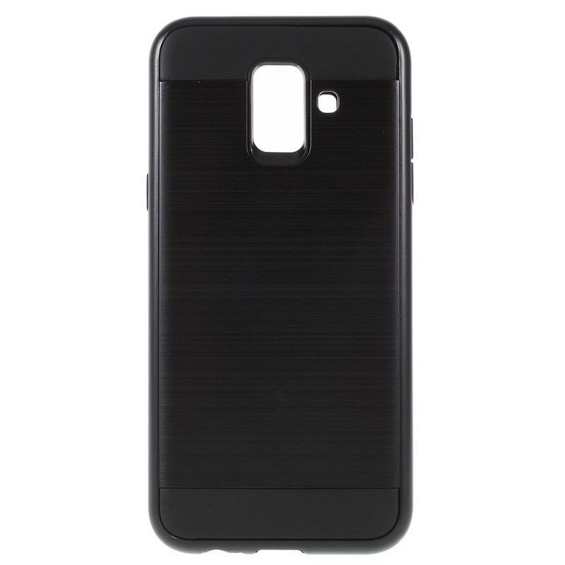 Cover Samsung Galaxy A6 Sort Børstet Kulfiber