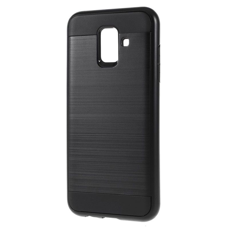 Cover Samsung Galaxy A6 Sort Børstet Kulfiber