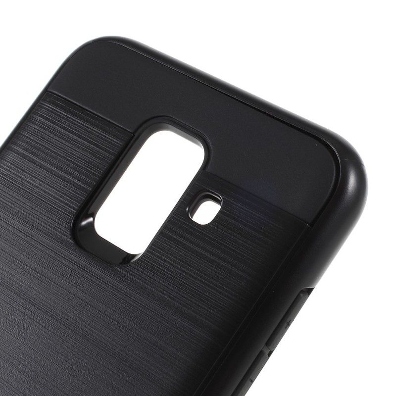 Cover Samsung Galaxy A6 Sort Børstet Kulfiber