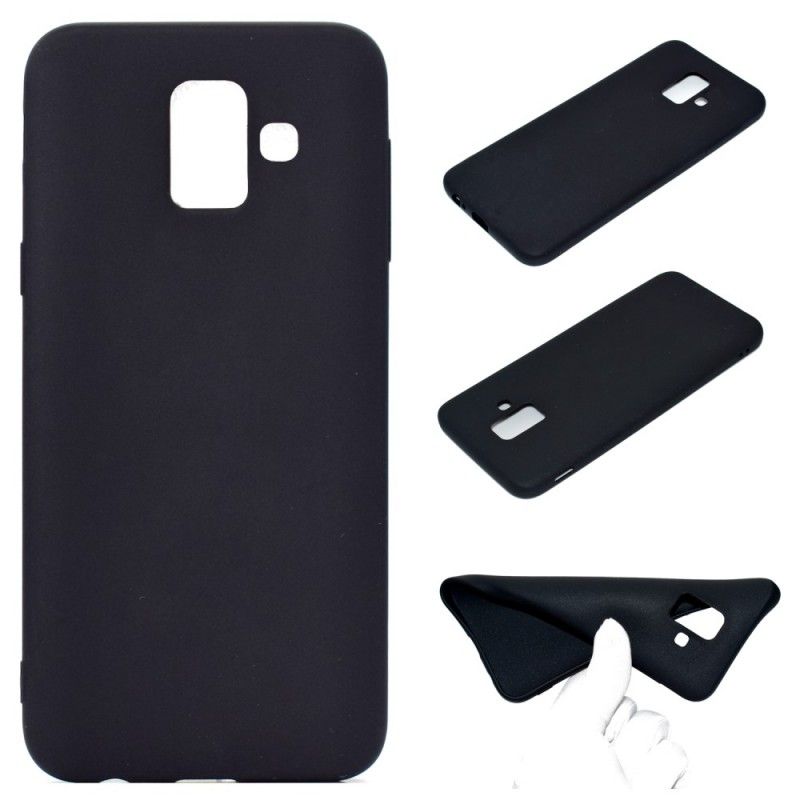 Cover Samsung Galaxy A6 Sort Mobilcover Mat Silikone