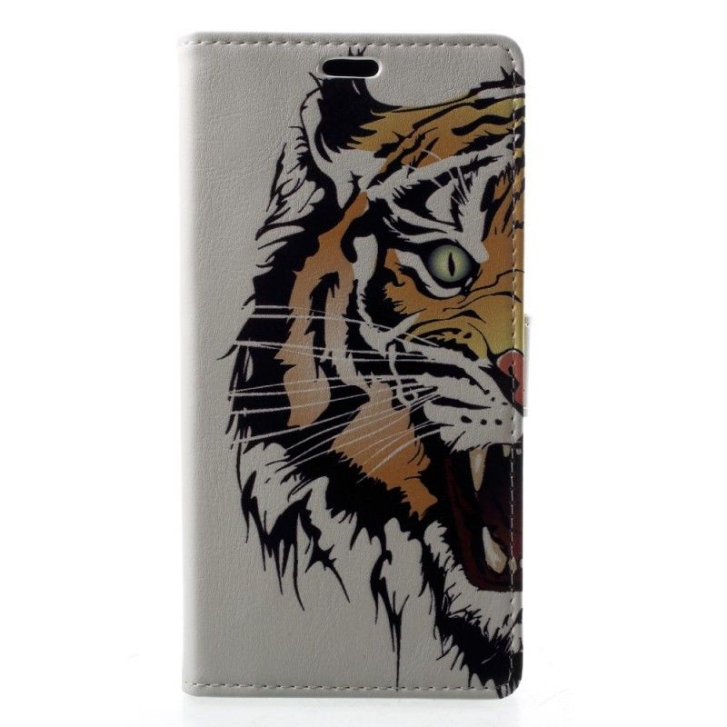 Flip Cover Læder for Samsung Galaxy A6 Hård Tiger