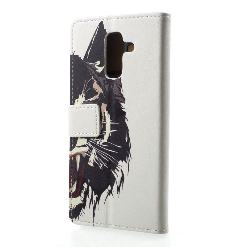 Flip Cover Læder for Samsung Galaxy A6 Hård Tiger