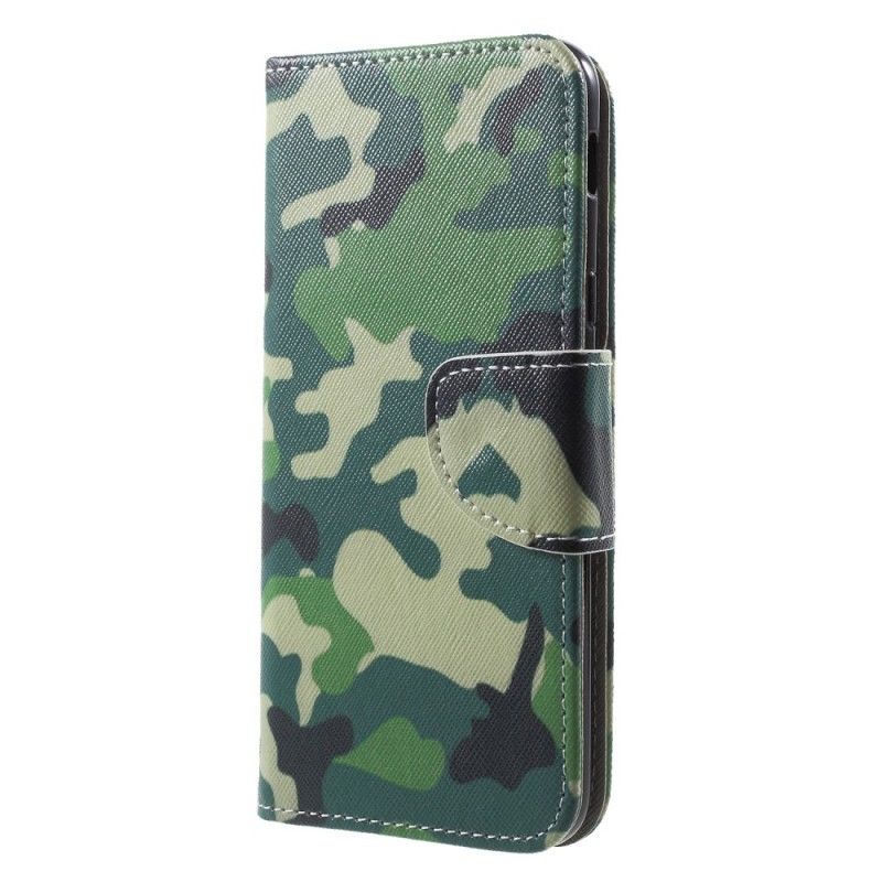 Flip Cover Læder for Samsung Galaxy A6 Militær Camouflage