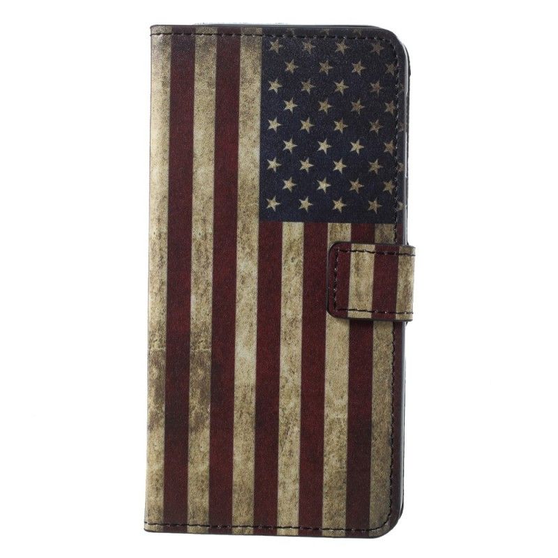 Flip Cover Læder for Samsung Galaxy A6 Usa Flag