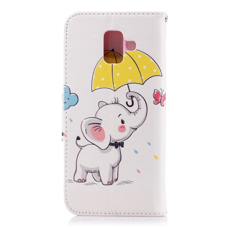 Flip Cover Læder Samsung Galaxy A6 Baby Elefant