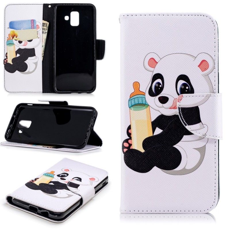 Flip Cover Læder Samsung Galaxy A6 Babypanda Beskyttelse