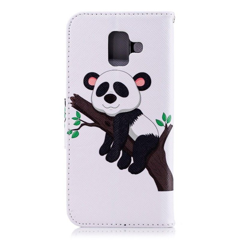 Flip Cover Læder Samsung Galaxy A6 Doven Panda