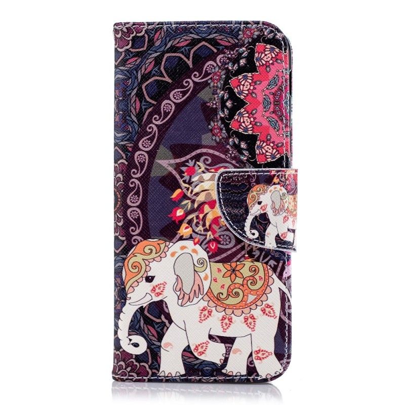 Flip Cover Læder Samsung Galaxy A6 Etnisk Elefantmandala