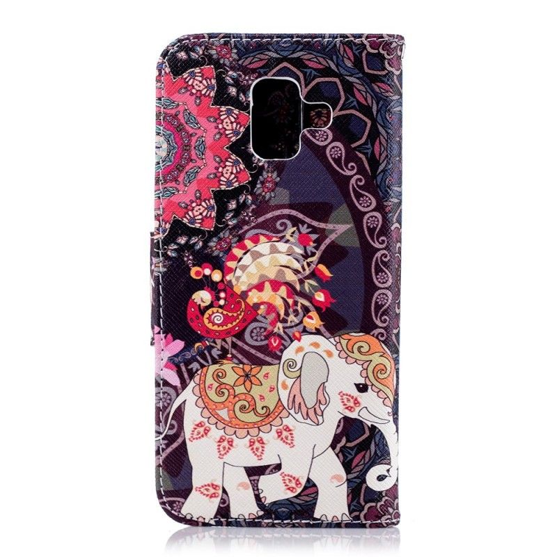 Flip Cover Læder Samsung Galaxy A6 Etnisk Elefantmandala