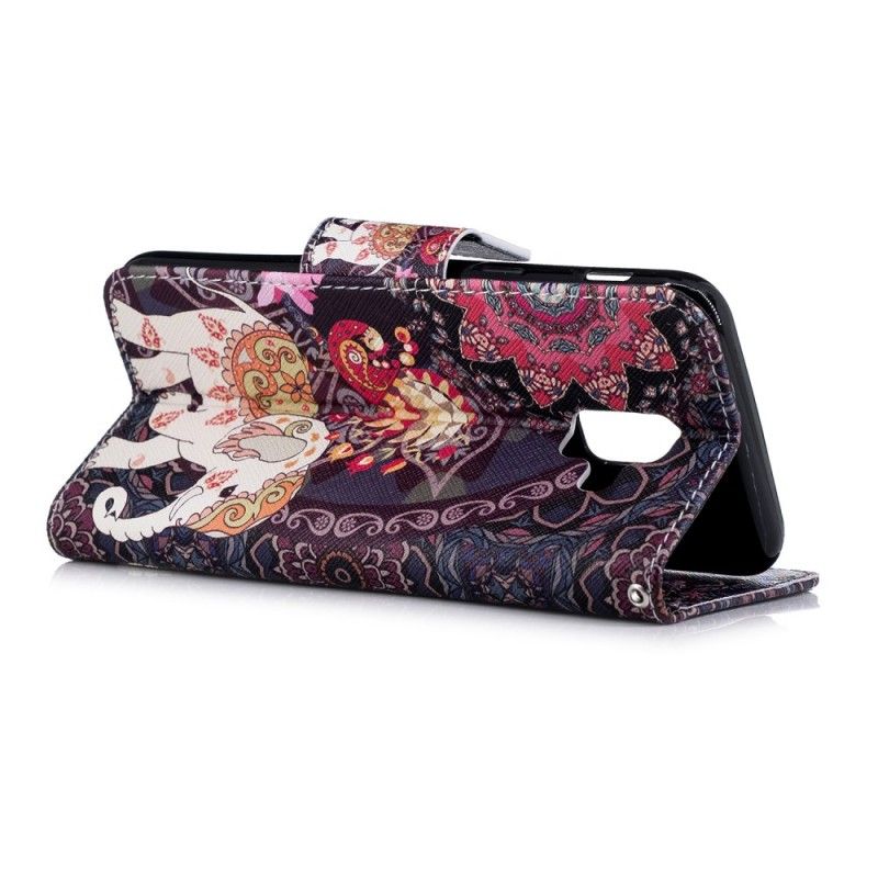 Flip Cover Læder Samsung Galaxy A6 Etnisk Elefantmandala