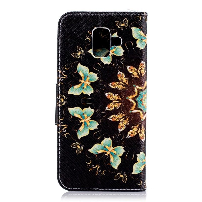 Flip Cover Læder Samsung Galaxy A6 Sommerfuglemandala